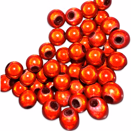 Röda reflexpärlor, mirakelpärlor, 8mm (30st)