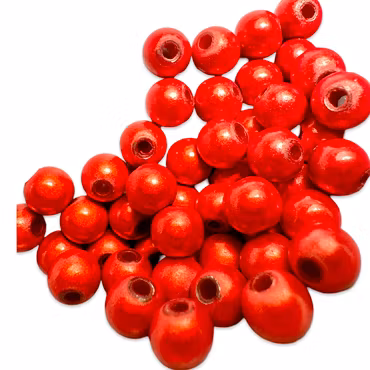 Röda reflexpärlor, mirakelpärlor, 8mm (30st)