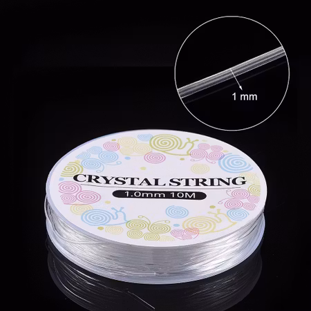 Elastisk tråd, 1mm, genomskinlig (10 meter)