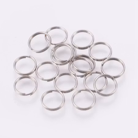 Bindringar, dubbelvarv, rostfritt stål, 8mm (100st)