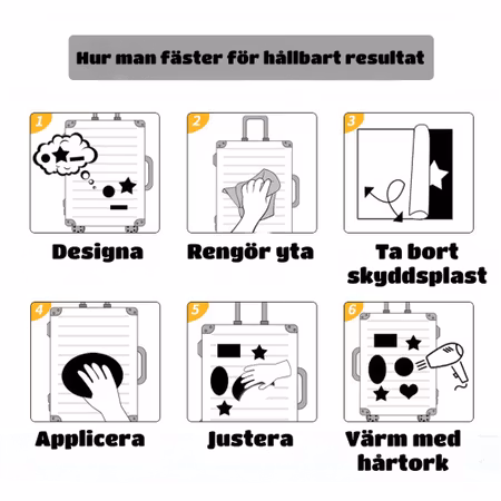 Svart katt mix, Klistermärken av vinyl (10st)
