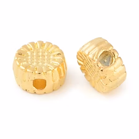 Solrosor, pärla av blandmetall, guld, 5,5mm (25st)