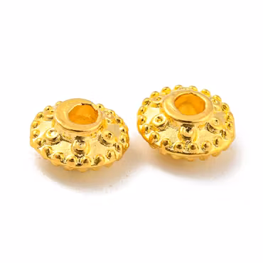 Nickelfria rondeller guldfärgade spacers 8mm 30st