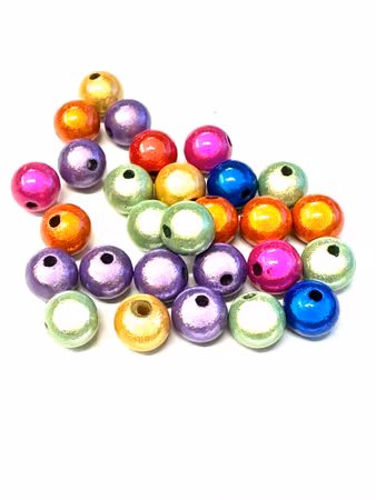 Blandade reflexpärlor, mirakelpärlor, 8mm (30st)