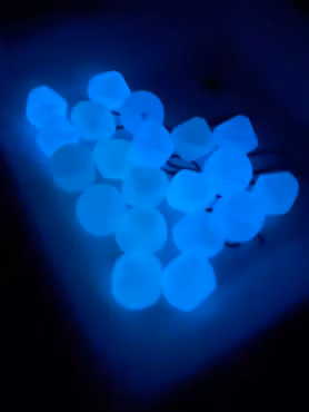 Självlysande biconer, akryl, pastell, 13,5mm (20st)