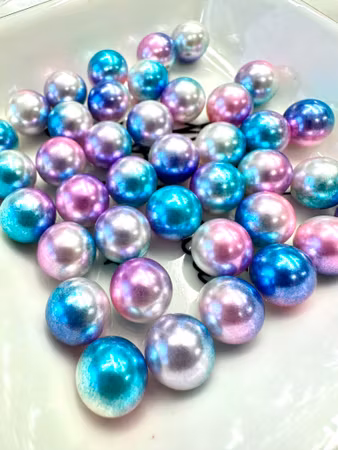 Stora dekorpärlor utan hål, Unicorn 10mm (20st)