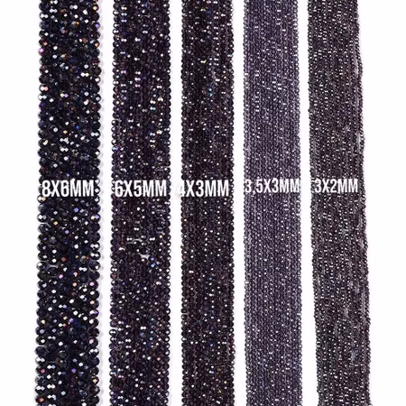 Slipade glasrondeller, indigo, 4x3mm (115st)