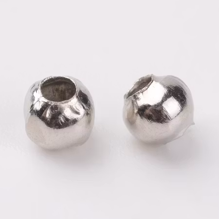 Runda mellandelar av järn, silver, 3mm (250st)