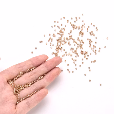 11/0 grad A ljus roséguld seed beads, jämna (10g)