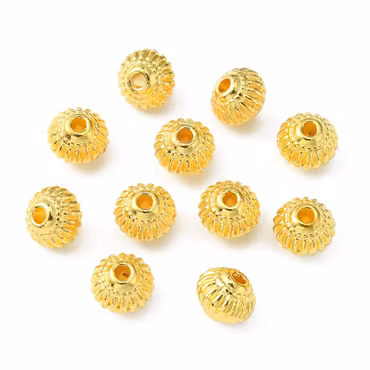 Rundade biconer nickelfria guld 8x6,5 mm (20st)