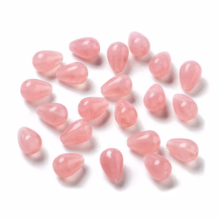 Droppar av akryl, pale violet red, 15,5x10mm (20st)