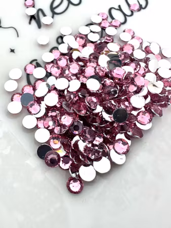 Rhinestones, halvpärlor, rosa, 4mm (250st)