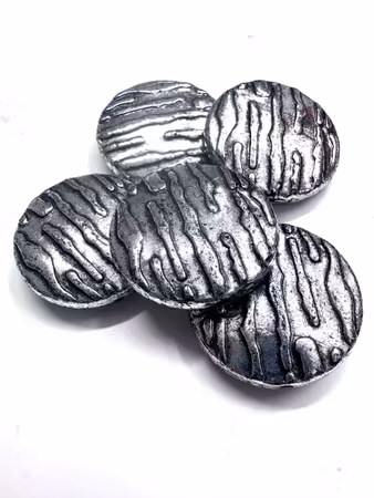 Stora platta runda pärlor, silver, 28mm (5st)