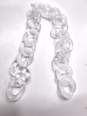 Länkringar av akryl, mjölkvit, 24x18x5mm (20st)