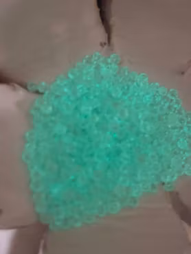 Självlysande - glaspärlor utan hål - caviar beads - 2mm (20g, ca 1250st)