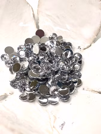 Rhinestones, halvpärlor, klar, 4mm (250st)