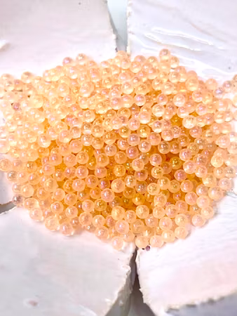 Glaspärlor utan hål, 2mm, orange caviar beads (20g, ca 1250st)