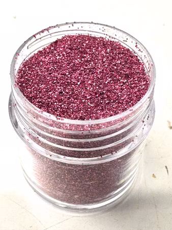 Burk med Miljövänligt glitter, cerise, finkornigt (7ml)