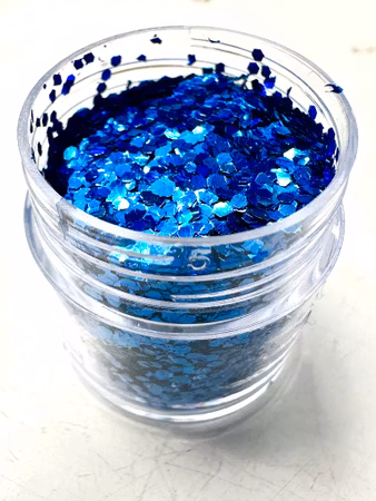 Burk med Miljövänligt glitter, royal blue, storkornigt (35ml)