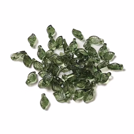 Löv av akryl, mörkgrön, 9,5mm (20st)