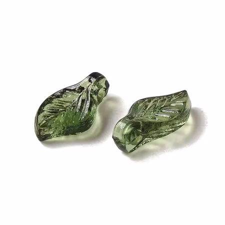 Löv av akryl, mörkgrön, 9,5mm (20st)