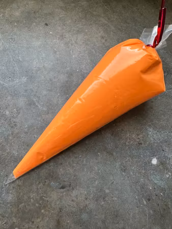 Matt flufflim, orange, 100ml, decoden, cream glue