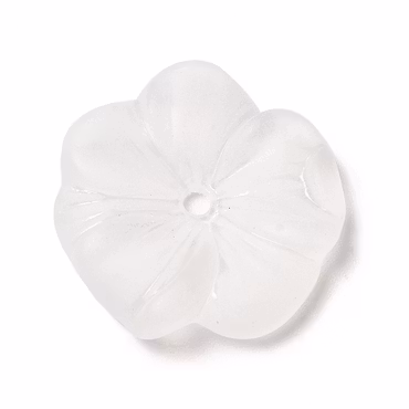 Stor pärlhatt, frostad vit akryl, 23mm (20st)