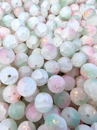 Glaspärlor, universe rabarber, 10mm (50st)