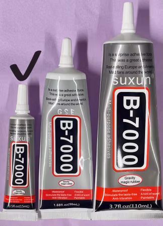 B7000 lim 15ml, industriellt universallim, hög fästförmåga