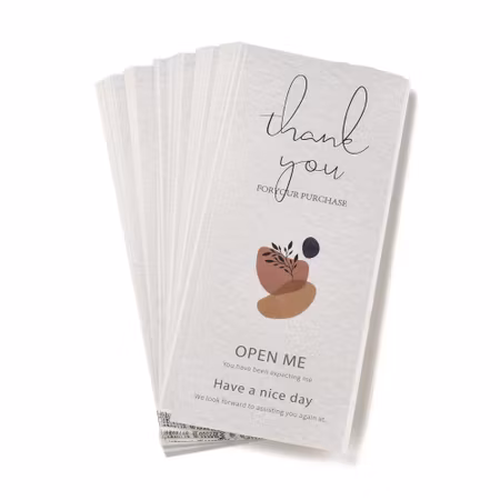 Paketförslutare, thank you for your purchase, 156x65mm (10st)