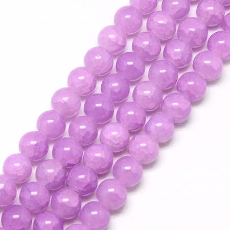 Dovt Krackelerade Im so orkidé, 8mm, glaspärlor (100st)