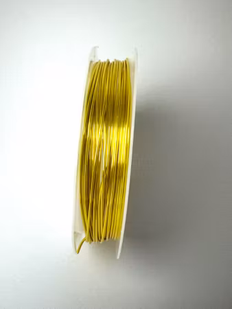 Kopparwire, 0.8mm, guld, long lastning (3,5 meter)