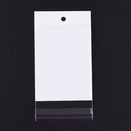 Cellofanpåsar med pärlfilm och hål för upphängning, 14x8cm (50st)