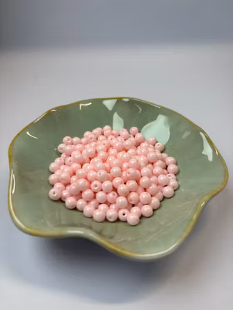 Baking paint glaspärlor, Peony, 5mm (ca 100st)