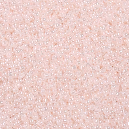 Seed beads av glas, skimrande ljusrosa 12/0 klass A, jämna, 2x1.5mm (20g)