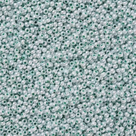 Seed beads av glas, skimrande aquamarine, 11/0 klass A, jämna, 2,3x1.5mm (20g)