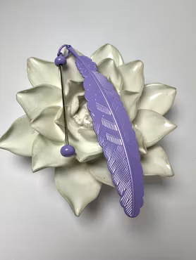 Pärla ett bokmärke, lila metall (st)