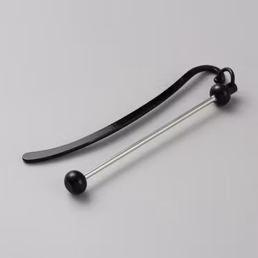 Pärla ett bokmärke, svart blandmetall, 91mm (st)