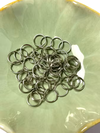 Stora bindringar, dubbelvarv, 10mm (50) platinum