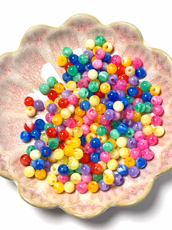 Akrylpärlor imitation av ädelsten, mix, 6mm (200st)