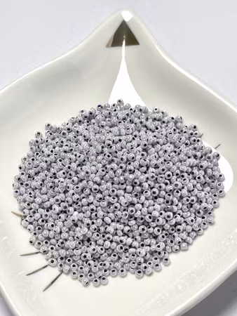 Seed beads av glas, skimrande ljuslavendel, 11/0 klass A, jämna, 2,3x1.5mm (20g)