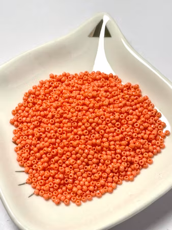 Seed beads av glas, korall 11/0 klass A, jämna, 2,3x1.5mm (20g)