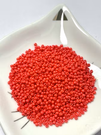 Seed beads av glas ,Rönnbär, 11/0 klass A, jämna, 2,3x1.5mm (20g)