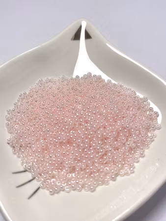Seed beads av glas, skimrande ljusrosa 12/0 klass A, jämna, 2x1.5mm (20g)