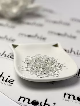 Bindringar av järn, 8mm, silverplätering, jumprings, 100st