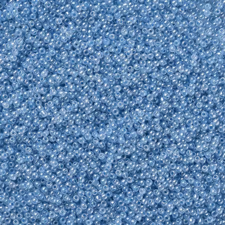 Seed beads av glas, skimrande sky blue 12/0 klass A, jämna, 2x1.5mm (20g)
