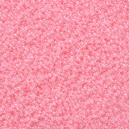 Seed beads av glas, skimrande hot pink 12/0 klass A, jämna, 2x1.5mm (20g)