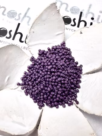 Seed beads av glas, baking paint plommon 12/0 klass A, jämna, 2x1.5mm (20g)