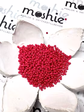 Seed beads av glas, baking paint lingon 12/0 klass A, jämna, 2x1.5mm (20g)