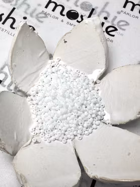 Seed beads av glas, vit 11/0 klass A, jämna, 2,3x1.5mm (20g)